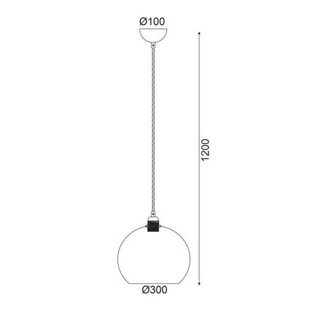 ACA Lighting Vintage závěsné svítidlo V3643330AM