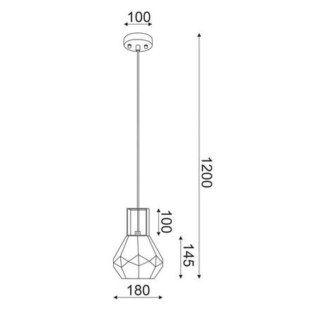 ACA Lighting Decor závěsné svítidlo V371481PC