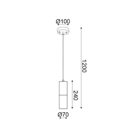 ACA Lighting Style závěsné svítidlo V372581PBRB