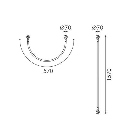 ACA Lighting nástěnné svítidlo MALPO LED 16W 3000K 980lm kov + silikon IP20 V43177WBK1600