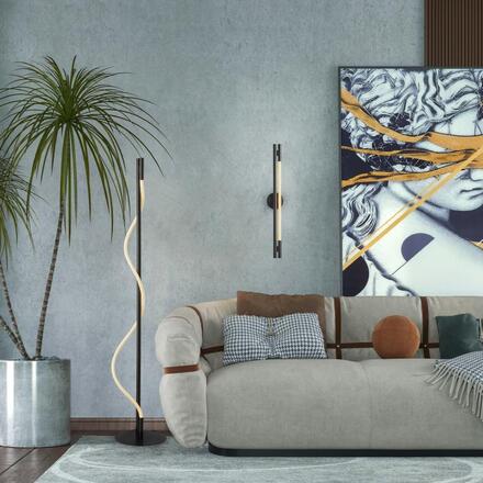 ACA Lighting nástěnné svítidlo MALPO LED 9W 3000K 320lm kov + silikon IP20 V43181WBK800