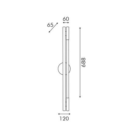 ACA Lighting nástěnné svítidlo MALPO LED 9W 3000K 320lm kov + silikon IP20 V43181WBK800