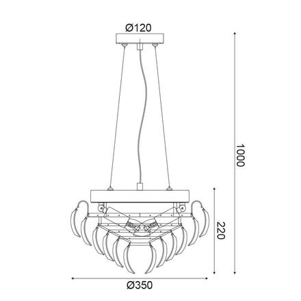 ACA Lighting Crystal závěsné svítidlo VICA353P