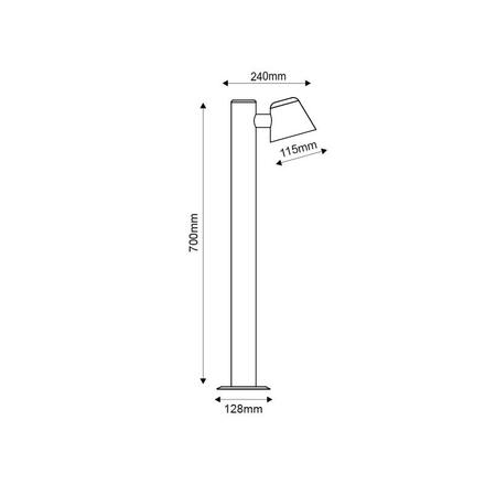 ACA Lighting Garden Pole venkovní svítidlo VIDA1POWH