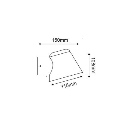 ACA Lighting Garden Wall venkovní nástěnné svítidlo VIDA1WWH