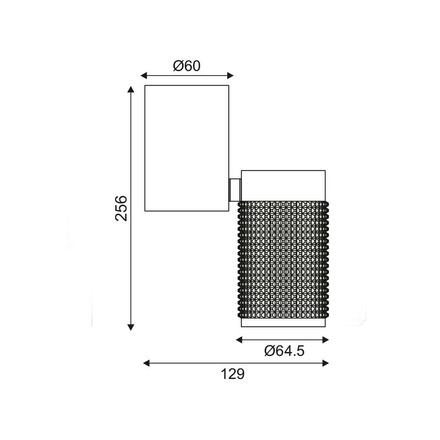 ACA Lighting stropní svítidlo 1XGU10 černá hliník 6,5X13X26CM MEGATRON1 YL10C117BK