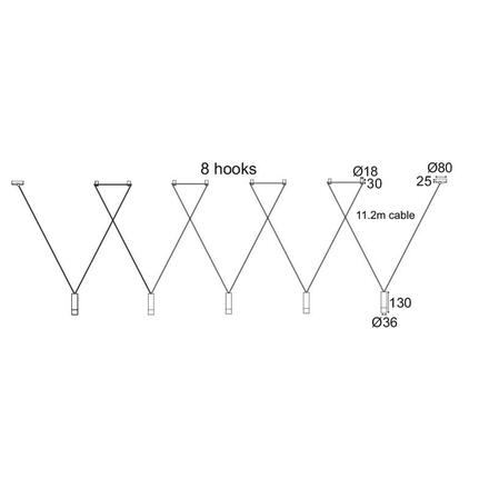 ACA Lighting Avantgarde závěsné svítidlo YL22P5BK