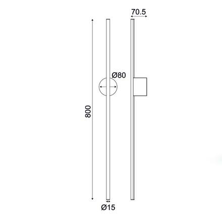 ACA Lighting nástěnné svítidlo LED 15W 3000K 970lm AVENUE bílá IP20 7,5X8X80CM ZM16LEDW80WH