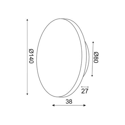 ACA Lighting nástěnné svítidlo LED 5W 3000K 400LM světle hnědá kůže MDF kruh D14XH3,6CM ECLIPSE ZM1705LEDWLL