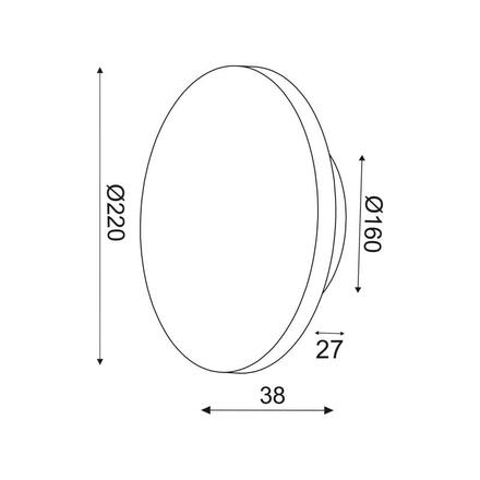 ACA Lighting nástěnné svítidlo LED 10W 3000K 800LM světle hnědá kůže MDF kruh D22XH3,6CM ECLIPSE ZM1710LEDWLL