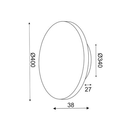 ACA Lighting nástěnné svítidlo LED 24W 3000K 1920LM světle hnědá kůže MDF kruh D40XH3,6CM ECLIPSE ZM1724LEDWLL