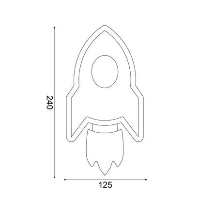 ACA Lighting nástěnné svítidlo LED 5.5W 3000K 385lm NASA černá MDF 24X13X3.8CM ZM21005WBK