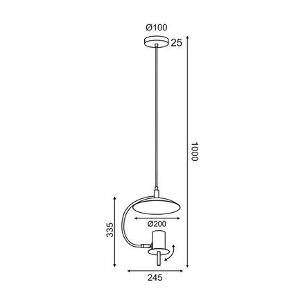 ACA Lighting Avantgarde závěsné svítidlo ZM931P25B