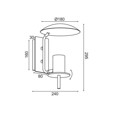 ACA Lighting Avantgarde nástěnné svítidlo ZM931W30B