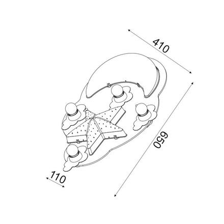 ACA Lighting Dětské nástěnné a stropní svítidlo ZN170066CB