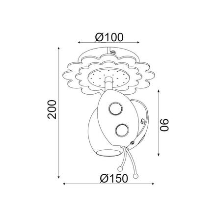 ACA Lighting Dětské nástěnné a stropní svítidlo ZN170161WY