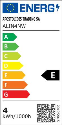 ACA Lighting LED FILAMENT E27 G45 4W 4000K 230V 490lm RA80 ALIN4NW