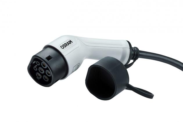 OSRAM BATTERYcharge dobíjecí kabel pro elektromobily 7Pin, fáze 1 16A 3.6 kWh, Typ 2 do Typ 2 - 1ks OCC21605