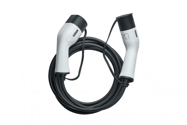 OSRAM BATTERYcharge dobíjecí kabel pro elektromobily 7Pin, fáze 1 16A 3.6 kWh, Typ 2 do Typ 2 - 1ks OCC21605