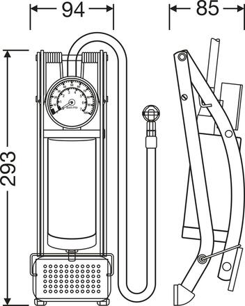 OSRAM TYREinflate 10 ESSENTIAL nožní pumpa 1ks OFP10ESN