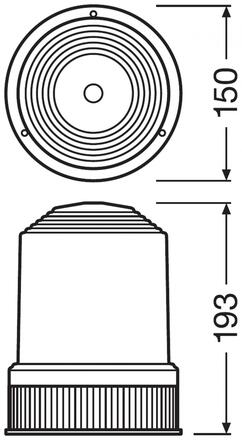 OSRAM LIGHTsignal HAL BEACON LIGHT 360st. bezpečnostní světlo 24V 1ks RBL101