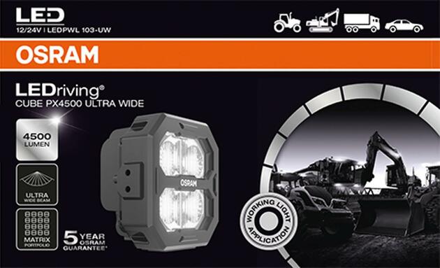 OSRAM LEDriving Cube PX4500 Ultra Wide - profesionální světlo 1ks OS LEDPWL 103-UW
