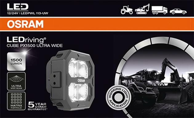 OSRAM LEDriving Cube PX1500 Ultra Wide - profesionální světlo 1ks OS LEDPWL 113-UW