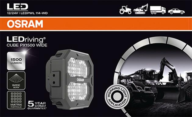 OSRAM LEDriving Cube PX1500 Wide - profesionální světlo 1ks OS LEDPWL 114-WD