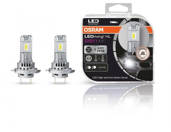 OSRAM LEDriving HL EASY H7/H18 12V 16.2W PX26d/PY26d-1 6000K White 2ks 64210DWESY-HCB