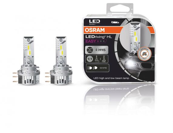 OSRAM LEDriving HL EASY H15 12V 3.8W/16.5W PGJ23t-1 6000K White 2ks 64176DWESY-HCB