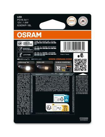 OSRAM LED P13W LEDriving SL White 6000K 12V 1W 828DWP-1BL