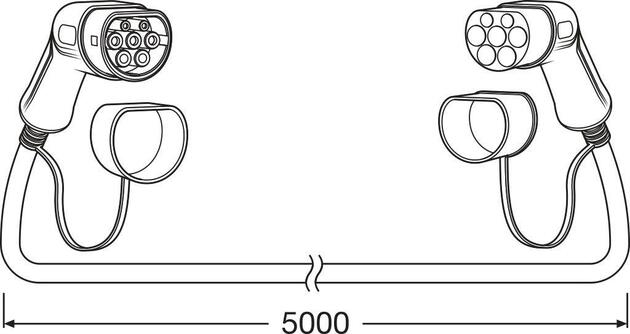 OSRAM BATTERYcharge 7PIN dobíjecí kabel pro elektromobily 3PHASE 16 AMP 1ks OCC21P05