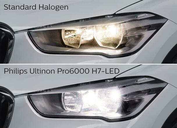 Philips H7 LED Ultinon Pro6000 lampa 5800K 2ks homologace 11972U6000X2