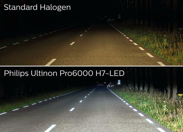 Philips H7 LED Ultinon Pro6000 lampa 5800K 2ks homologace 11972U6000X2