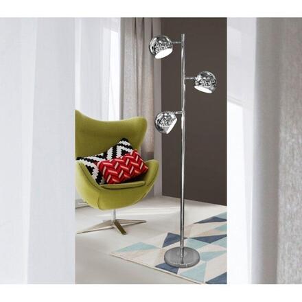AZzardo Trinton stojací lampa 3x E14 40W IP20, chromové AZ0024