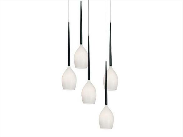 AZzardo IZZA závěsné svítidlo 5x E14 50W bez zdroje 40cm IP20, bílé