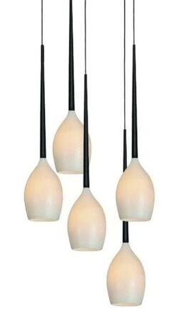 AZzardo IZZA závěsné svítidlo 5x E14 50W bez zdroje 40cm IP20, bílé