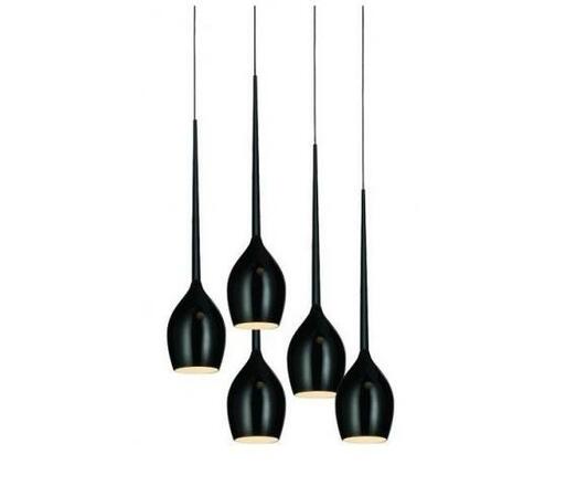 AZzardo IZZA závěsné svítidlo 5x E14 50W bez zdroje 40cm IP20, černé
