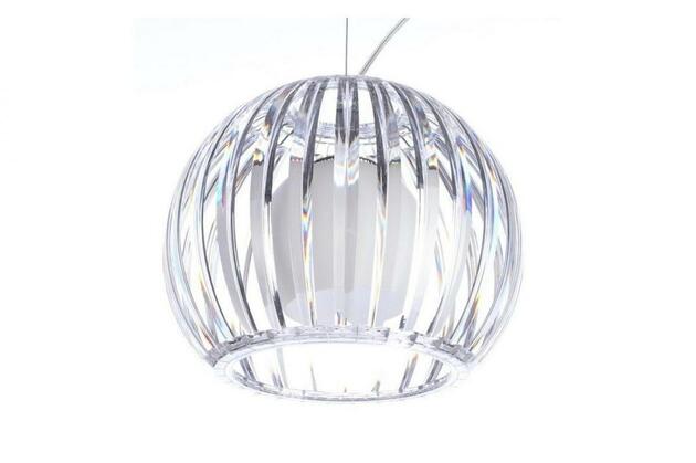 AZzardo ARCADA M závěsné svítidlo 1x E27 40W bez zdroje 30cm IP20, čirá/bílá/chrom