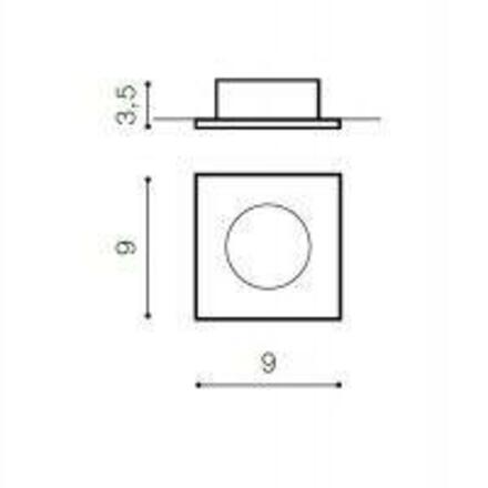 Stropní zápustné bodové svítidlo AZzardo Ezio white AZ0813 MR16/GU10 1x7W IP54 9cm bílé