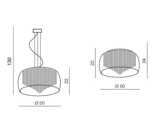 Azzardo AZ1000 REGO stropní/závěsné svítidlo 8x G9 40W bez zdroje 50cm IP20, čiré