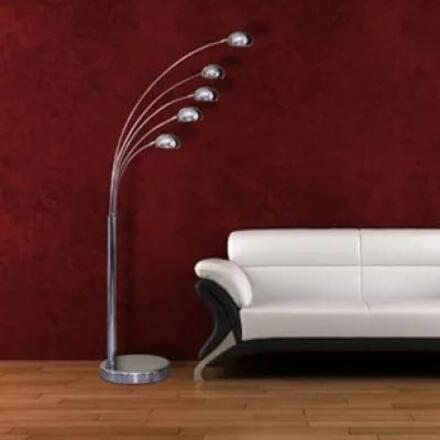 AZzardo Palp stojací lampa 5x E14 40W 210cm IP20, chromové AZ1122