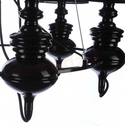 Závěsné svítidlo AZzardo Baroco 6 pendant black AZ1379 E27 6x50W IP20 80cm černé