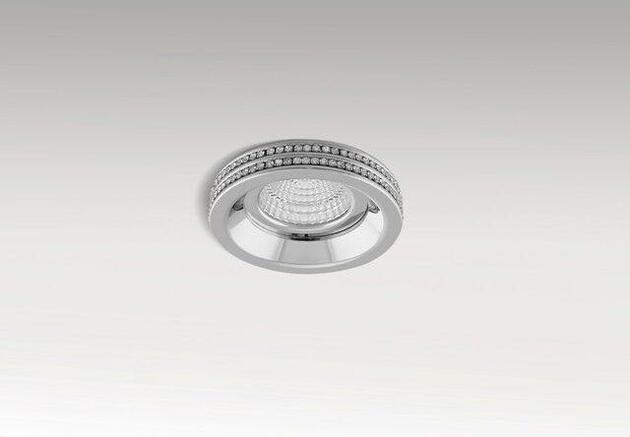 Stropní zápustné bodové svítidlo AZzardo Eva Round chrome AZ1458 MR16/GU10 1x50W IP20 7,5cm chromové