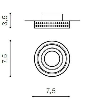 Stropní zápustné bodové svítidlo AZzardo Eva Round chrome AZ1458 MR16/GU10 1x50W IP20 7,5cm chromové