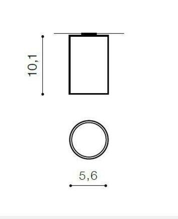 Stropní bodové přisazené svítidlo AZzardo Mini Round white AZ1706 GU10 1x50W 5,6cm IP20 kulaté bílé