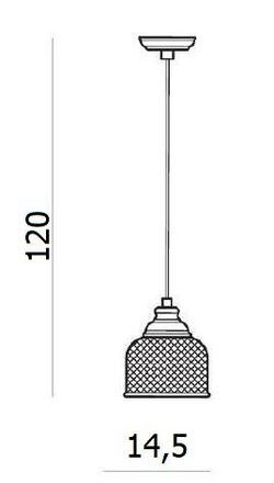 Závěsné svítidlo AZzardo Mora 1 AZ2109 E27 1x60W IP20 15cm chromové