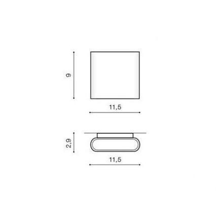 LED Venkovní nástěnné svítidlo AZzardo Cremona S white AZ2179 6W 340lm 3000K IP54 11,5cm bílé