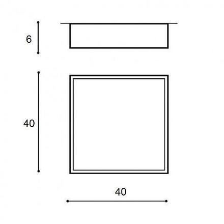 LED Stropní a nástěnné svítidlo AZzardo Monza Square 40 white 3000K AZ2273 50W 4200lm 3000K IP20 40cm hranaté bílé