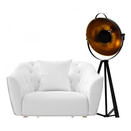 AZzardo vintage stojací lampa Toma černá / zlatá E27 AZ2379